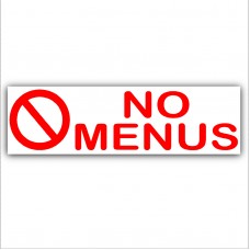 1 x No Menus Warning Sticker Sign Letterbox Notice-Keep Away Unwanted Pizza,Kebab,Chips,Chicken Leaflets,Flyers.